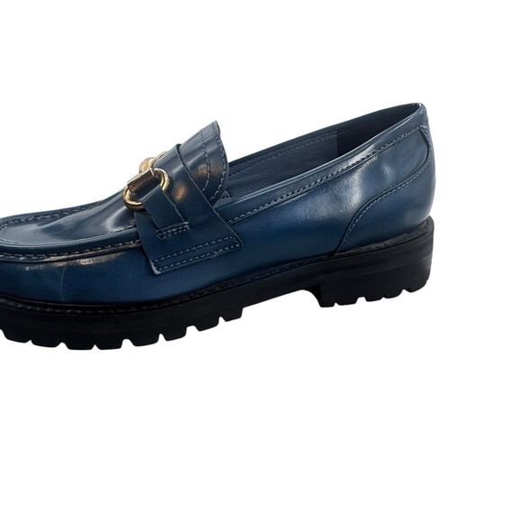 Steve Madden Women's  Blue Patent Horsebit Mistor Loafer Sz 8 - Picture 9 of 16